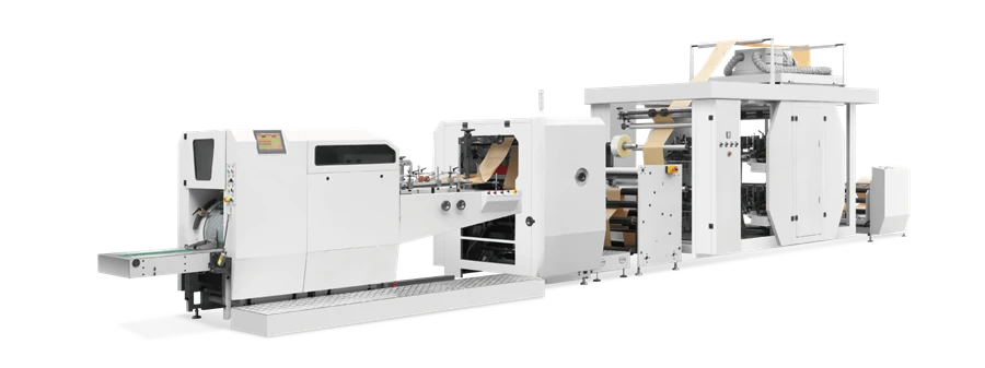 G350J-Fully Automatic High Speed Flat Bottom Paper Bag Machine With 2 Colors Printing Machine